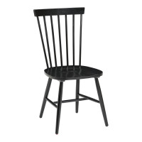 OSP Home Furnishings EAG1787-BLK Eagle Ridge Dining Chair in Black Finish 2 Pack